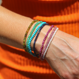 Pink Sapphire Bead Bracelet