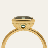 Artemis with Emerald Cut Teal Sapphire