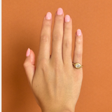 Palazzo Ring with Lab Diamond