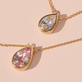 Aura Necklace with Lab Pear Shape Diamond