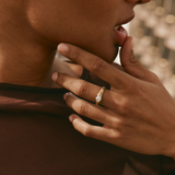 Athena Ring with Lab Marquise Diamond