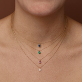 Asteria Pear Pink Sapphire Necklace