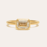 Bobbi Ring with Lab Emerald Cut Diamond