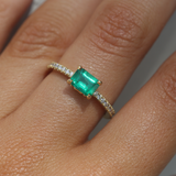 Zelda with Emerald Cut Emerald