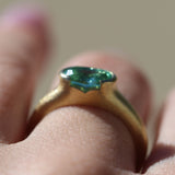 Celeste Ring with Oval Emerald