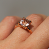 Peaches with Asscher Cut Morganite
