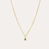 Eos Pear Shape Green Sapphire Necklace