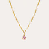 Eos Pear Shape Pink Sapphire Necklace
