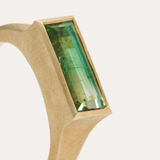 Nico Ring with Baguette Bi Colour Green Tourmaline