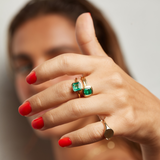 Esmeralda with Square Emerald Cut Emerald