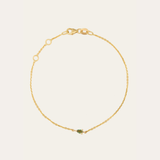 Eos Pear Shape Green Sapphire Bracelet
