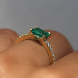 Zelda with Emerald Cut Emerald