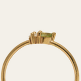 Lyra Green Sapphire & Lab Diamond Ring