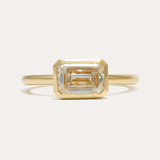 Bobbi Ring with Lab Emerald Cut Diamond