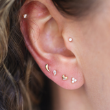 Tiny Puffy Heart Stud