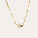 Lyra Green Sapphire & Lab Diamond Necklace