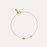 Sage Marquise Evil Eye Bracelet