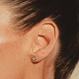 Blue Marquise Evil Eye Stud
