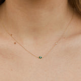 Green Marquise Evil Eye Necklace