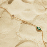 Green Marquise Evil Eye Necklace