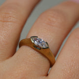 Athena Ring with Lab Marquise Diamond