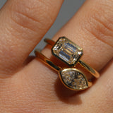 Bobbi Ring with Lab Emerald Cut Diamond