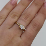Stevie Ring with Lab Marquise Diamond