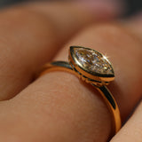 Stevie Ring with Lab Marquise Diamond