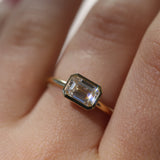 Bobbi Ring with Lab Emerald Cut Diamond