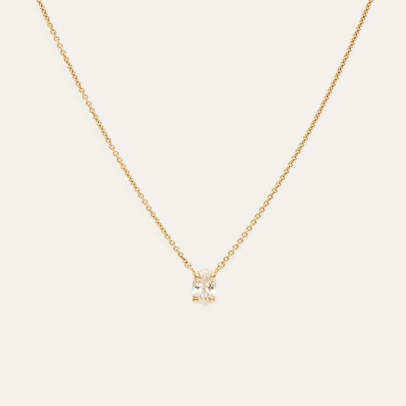 Lux Oval Diamond Necklace