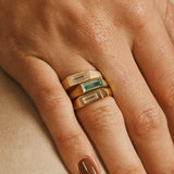 Nico Ring with 0.88ct Colombian Emerald