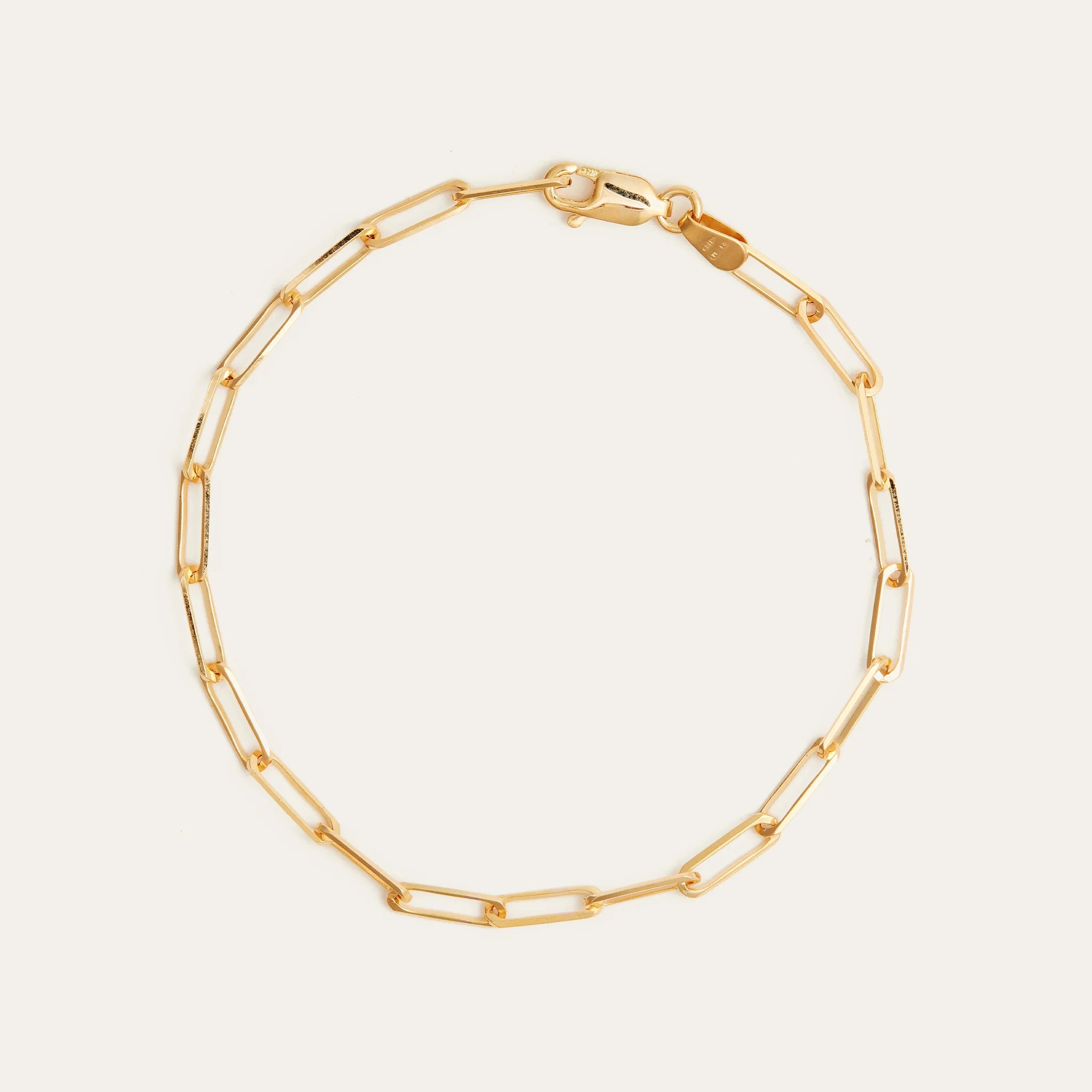 Dainty Paperclip Chain Bracelet 9ct Gold Chains By Baby