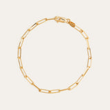 Paperclip Chain Bracelet - 9ct Gold