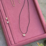 Mira with Necklace Lab Emerald Cut Diamond