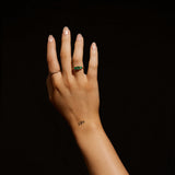 Evelyn Emerald Three Stone Ring