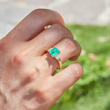 Cleo Emerald & Diamond Ring - 18ct Gold