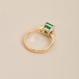 Cleo Emerald & Diamond Ring - 18ct Gold