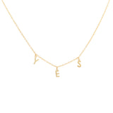 Multi Letter Necklace - 9ct Gold