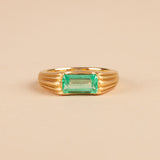 Romeo Ring with Colombian Emerald - 18ct Gold