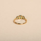 Evelyn Emerald Three Stone Ring