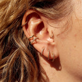 Diamond Huggie Small - 14ct Gold