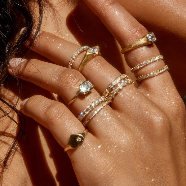 Dainty Gold Rings Engagement Everyday Wedding Rings By Baby