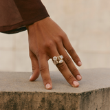 Stevie with Lab Marquise Diamond - 18ct Gold