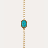 Tiny Scarab Bracelet Turquoise