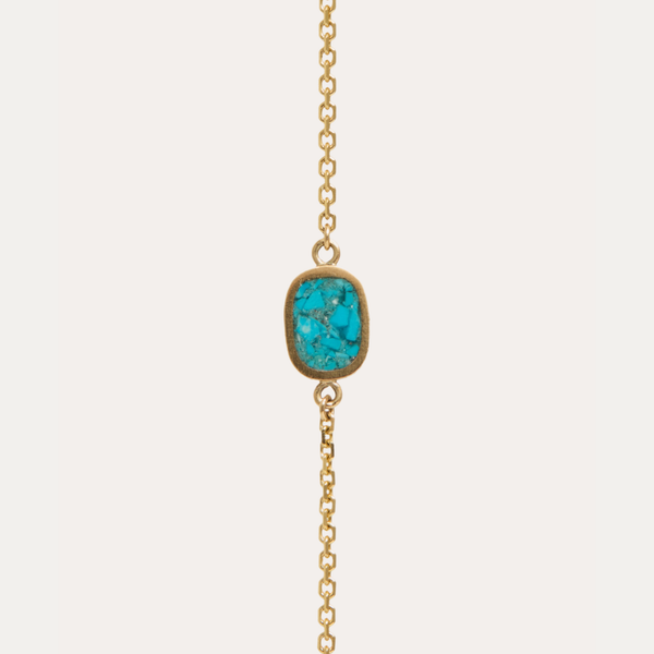 Tiny Scarab Bracelet Turquoise