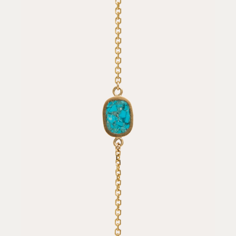 Tiny Scarab Bracelet Turquoise