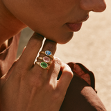 Nico with Oval Zambian Emerald - 18ct Gold