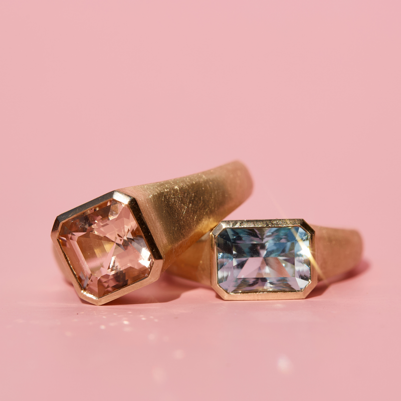 Nico Ring with Asscher Cut Morganite