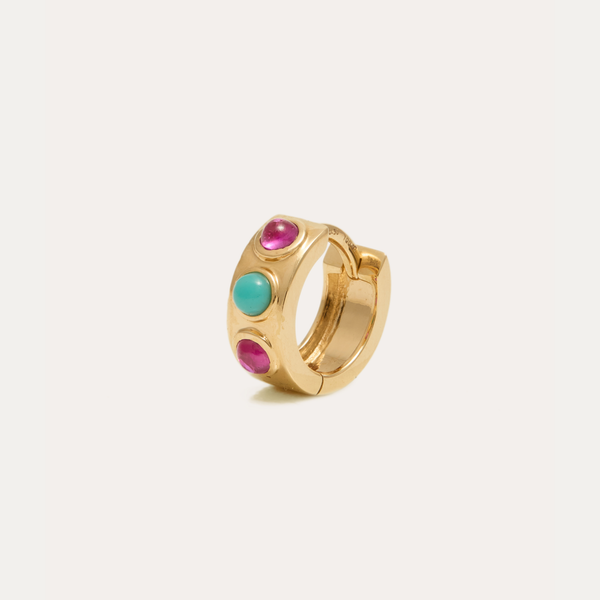 Cha Cha Huggie Ruby/Turquoise Small