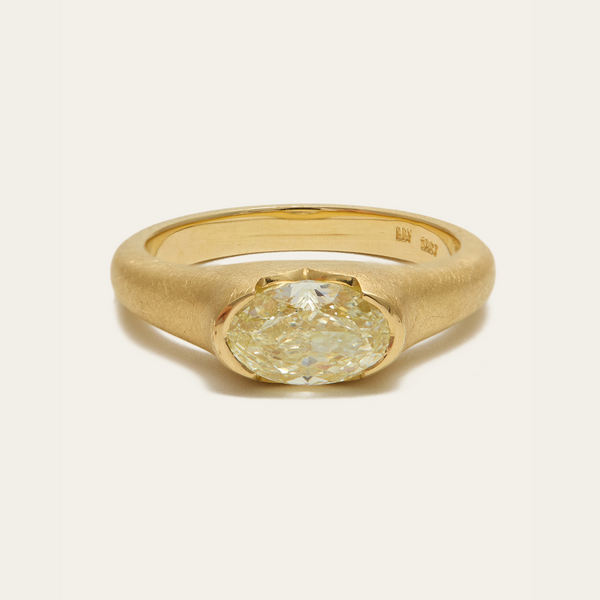 Celeste with Natural Oval Yellow Diamond - 18ct Gold